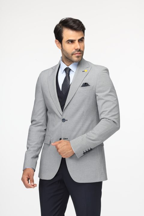 Slim Fit Suit Light Blue - Image 4