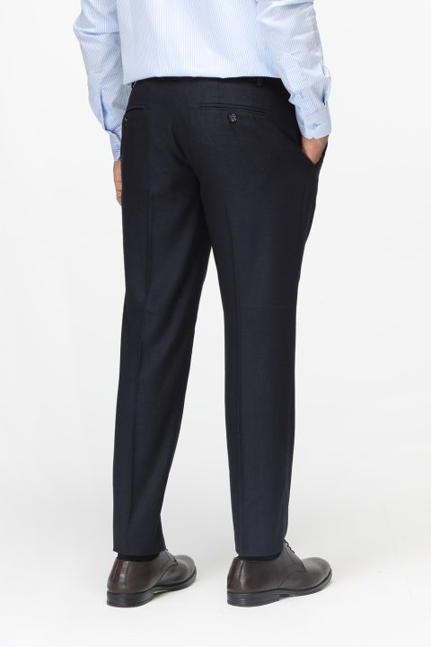 Slim Straight Fit Classic Pants Dark Blue - Image 4