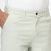 Regular Fit Linen Short Light Green - Image 2
