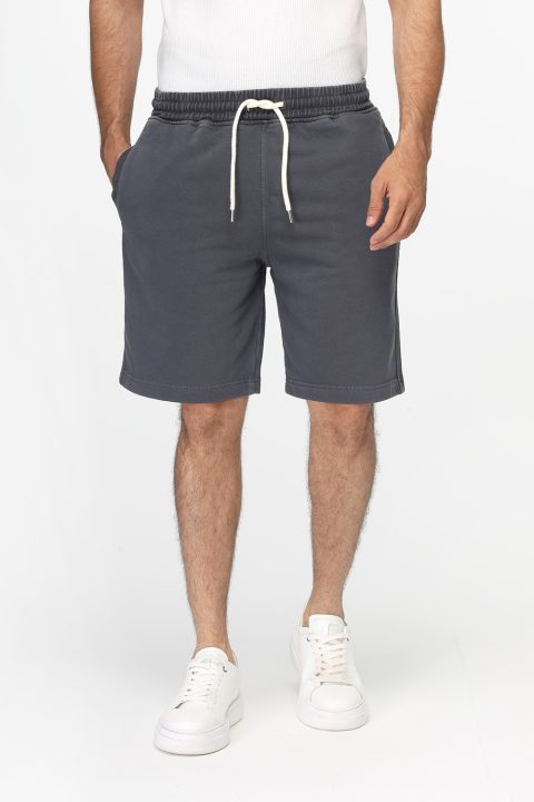 Regular Fit Melton Short Gray