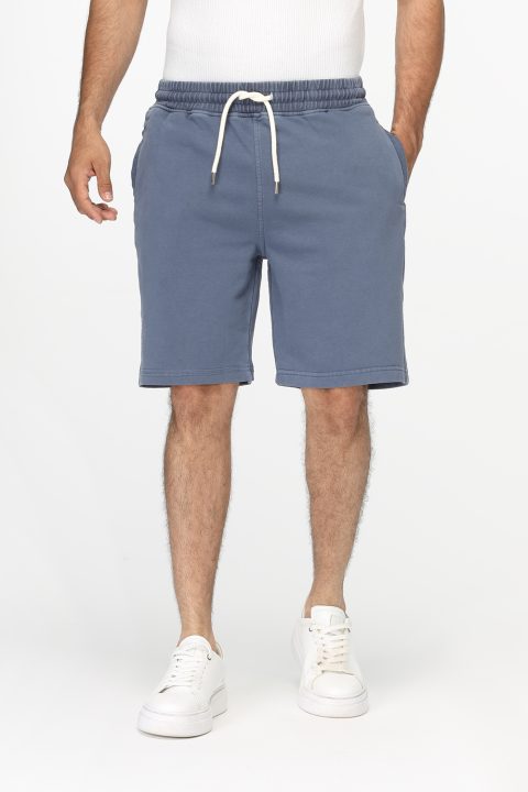 Regular Fit Melton Short Blue