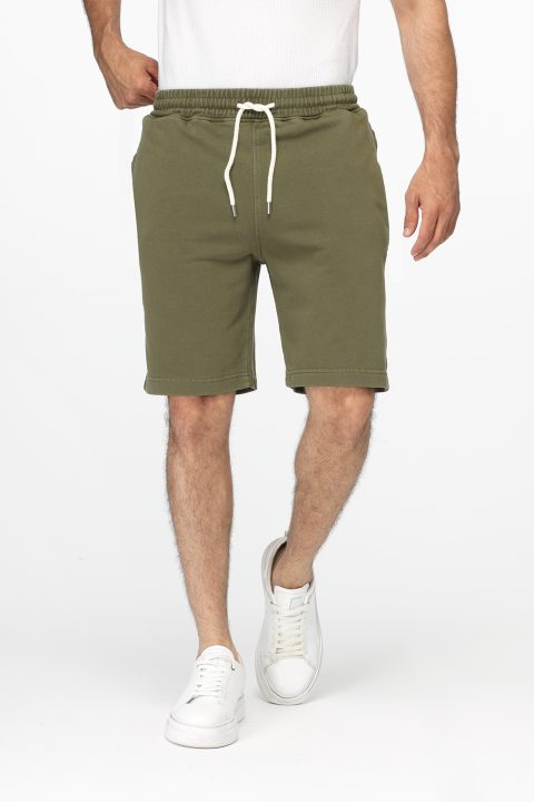 Regular Fit Melton Short Green