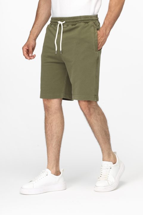 Regular Fit Melton Short Green - Image 3