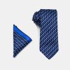 Jacquard Tie 7 cm Blue