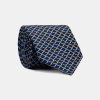 Jacquard Tie 7 cm Dark Blue