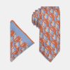 Jacquard Tie 7 cm Orange