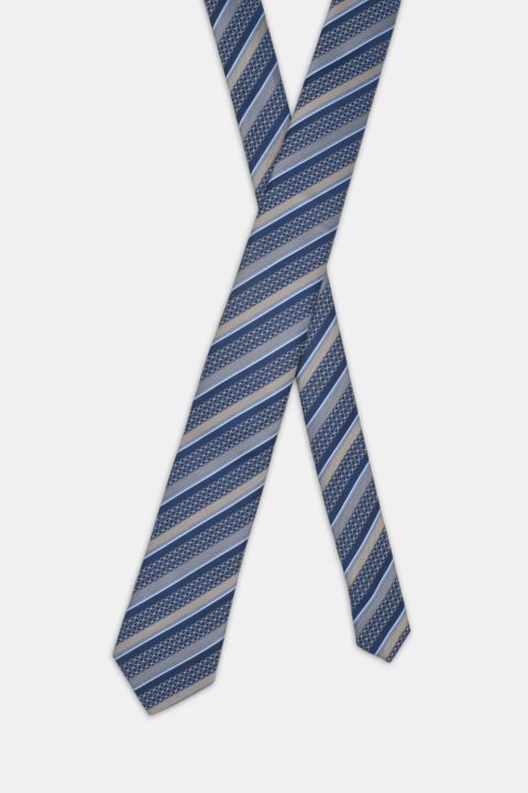 Stripe Tie 7 cm Dark Blue - Image 2