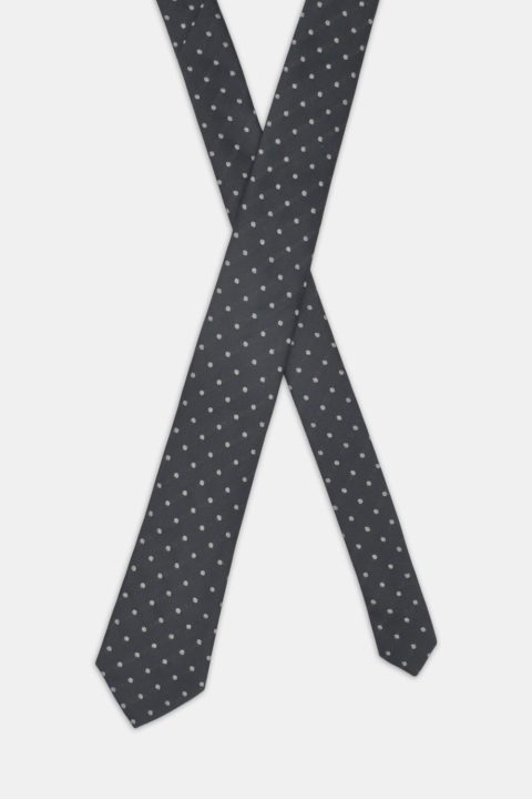 Jacquard Tie 7 cm Black - Image 2