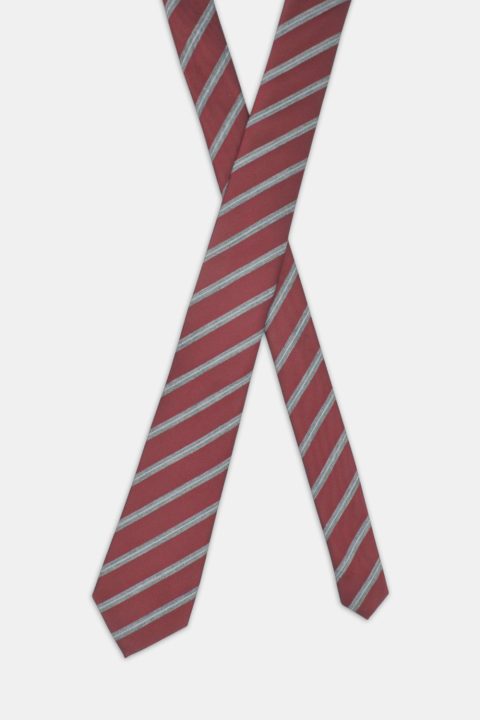 Stripe Tie 7 cm Maroon - Image 2