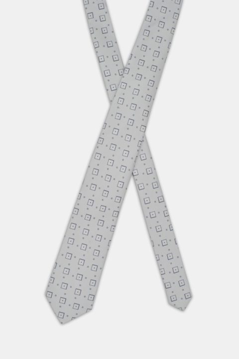 Jacquard Tie 7 cm Gray - Image 2