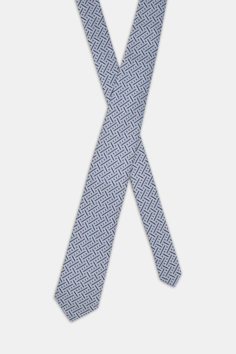 Jacquard Tie 7 cm Light Blue - Image 2