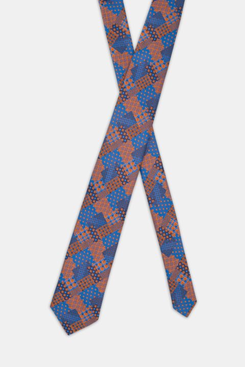 Jacquard Tie 7 cm Blue - Image 2