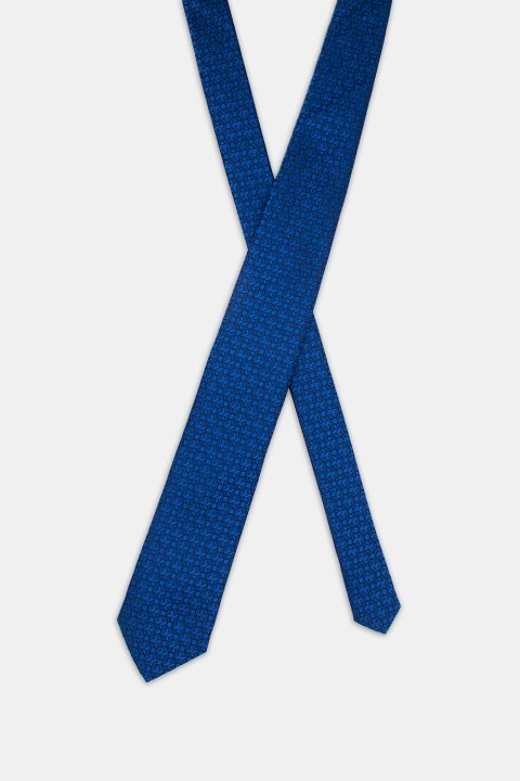 Jacquard Tie 7 cm Blue - Image 2