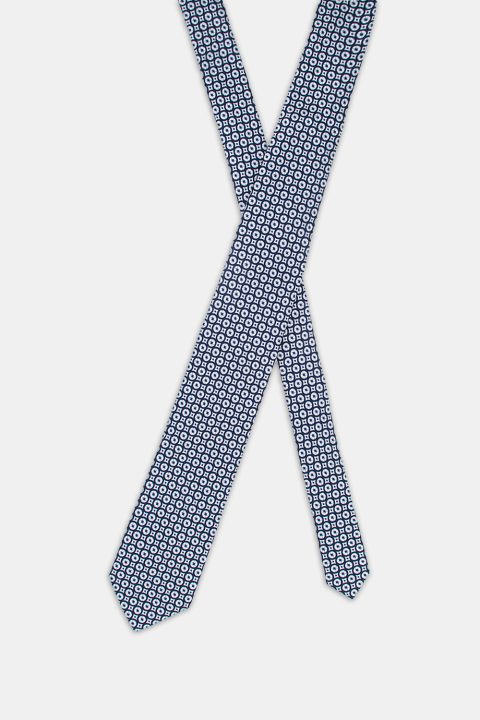 Jacquard Tie 7 cm Dark Blue - Image 2