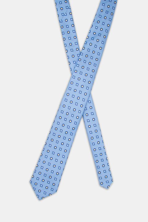 Jacquard Tie 7 cm Light Blue - Image 2