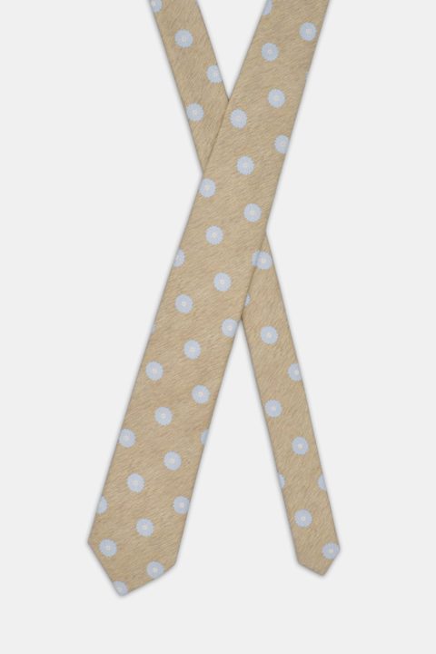 Jacquard Tie 7 cm Beige - Image 2