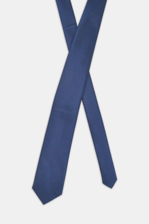 Jacquard Tie 7 cm Dark Blue - Image 2