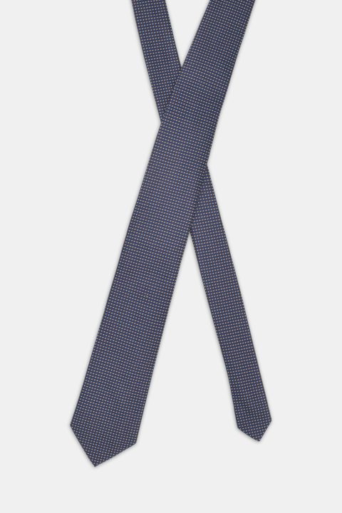 Jacquard Tie 7 cm Dark Blue - Image 2