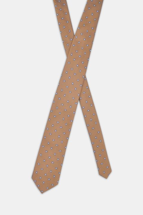 Jacquard Tie 7 cm Beige - Image 2