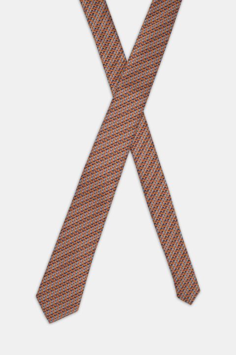 Jacquard Tie 7 cm Brown - Image 2