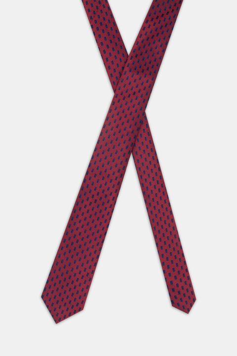 Jacquard Tie 7 cm Maroon - Image 2