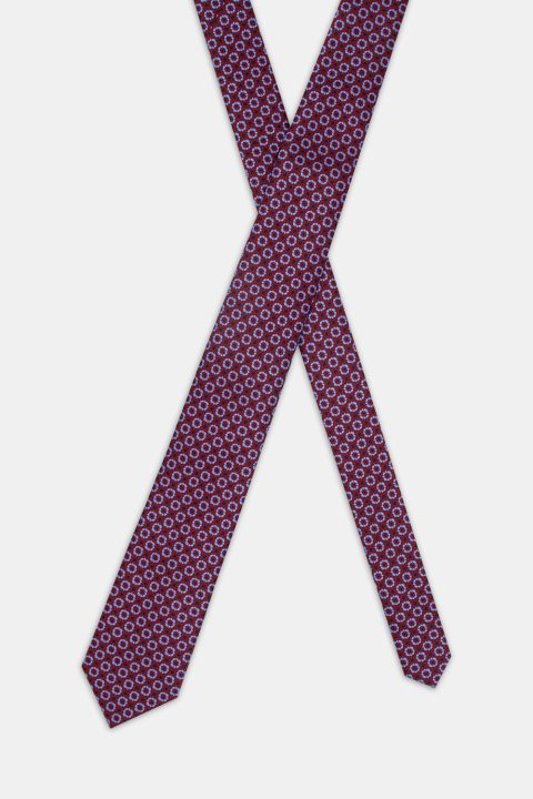 Jacquard Tie 7 cm Maroon - Image 2