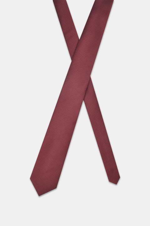 Jacquard Tie 7 cm Maroon - Image 2