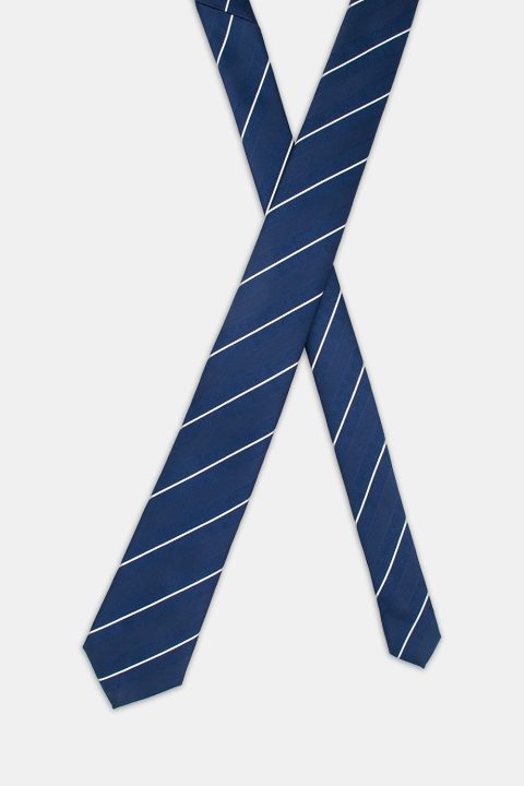 Stripe Tie 7 cm Dark Blue - Image 2