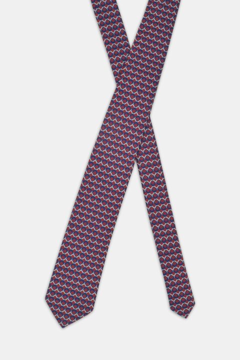 Jacquard Tie 7 cm Maroon - Image 2