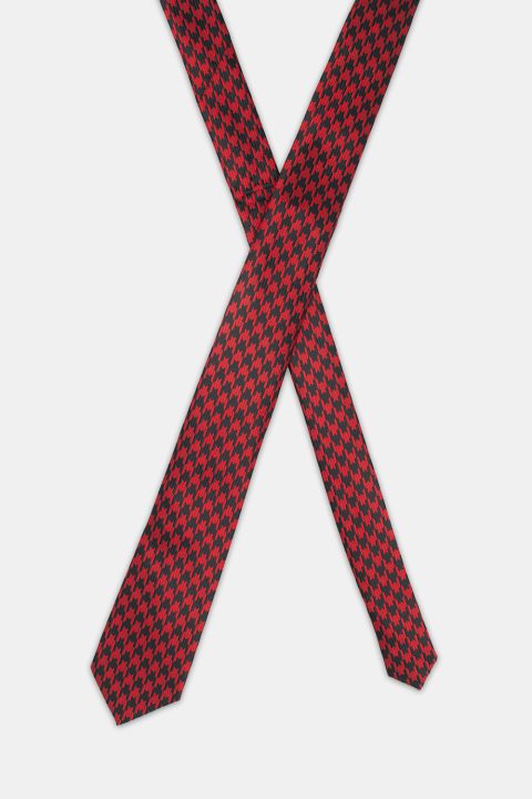 Jacquard Tie 7 cm Maroon - Image 2