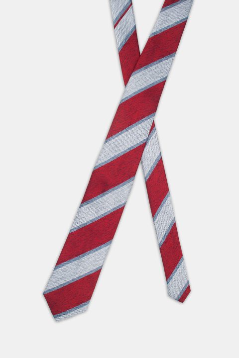 Stripe Tie 7 cm Red - Image 2