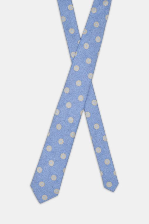 Jacquard Tie 7 cm Light Blue - Image 2