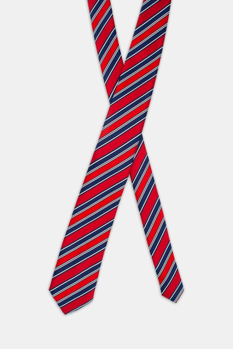 Stripe Tie 7 cm Red - Image 2