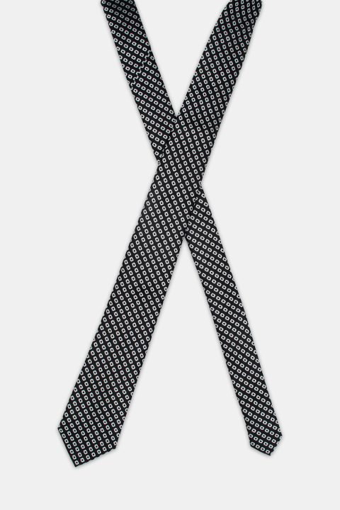 Jacquard Tie 7 cm Black - Image 2