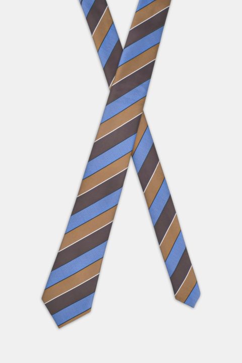 Stripe Tie 7 cm Brown - Image 2