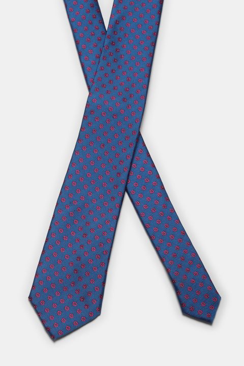 Jacquard Tie 7 cm Blue - Image 2