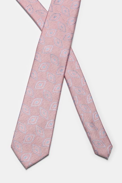 Jacquard Tie 7 cm Rose - Image 2