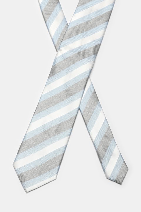 Stripe Tie 7 cm Light Blue - Image 2