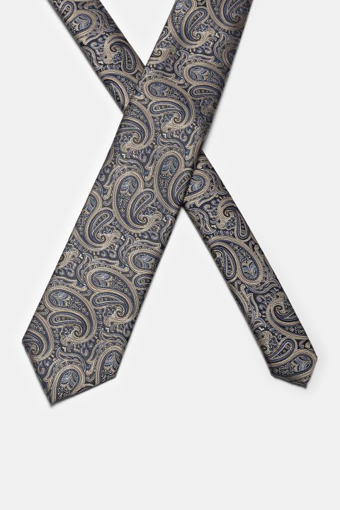 Jacquard Tie 7 cm Beige - Image 2