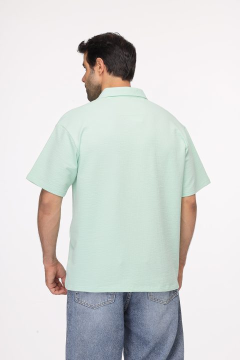 Polo Shirt Relax Fit Light Green - Image 3