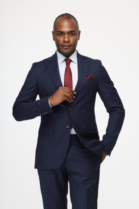 Slim Fit Suit Dark Blue - Image 3