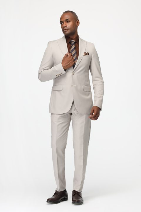 Slim Fit Suit Beige