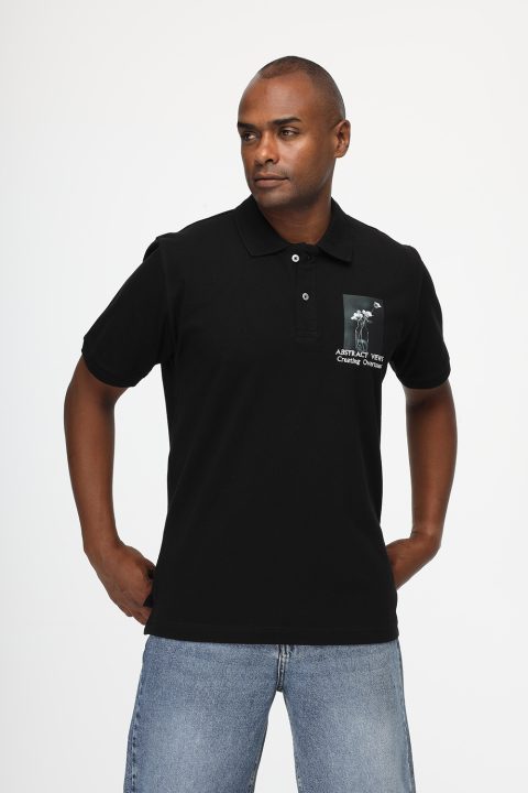 Polo Shirt Regular Fit Black - Image 3