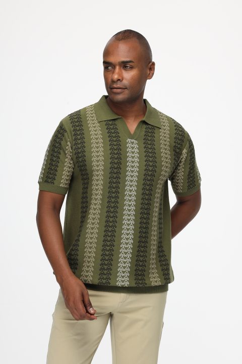 Polo Shirt Regular Fit Knitted Green