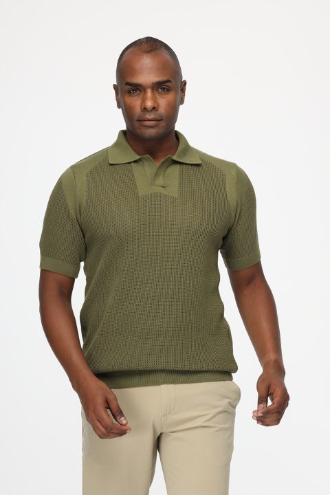 Polo Shirt Regular Fit Knitted Green