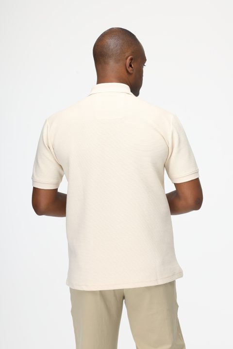 Polo Shirt Regular Fit Beige - Image 4