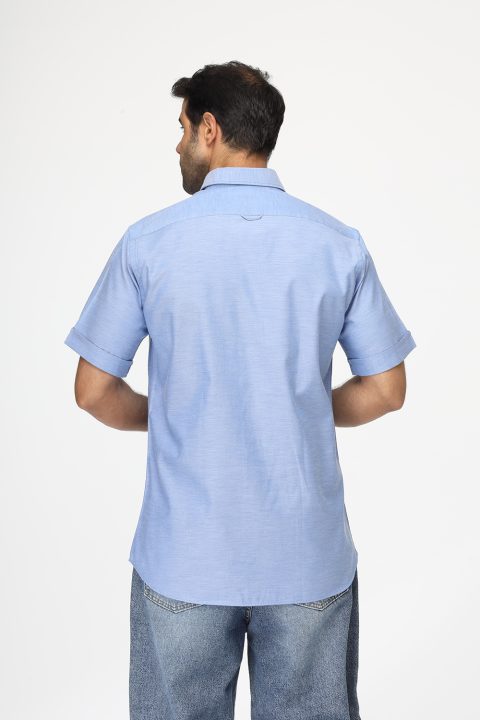 New Fit Shirt Half Light Blue - Image 3