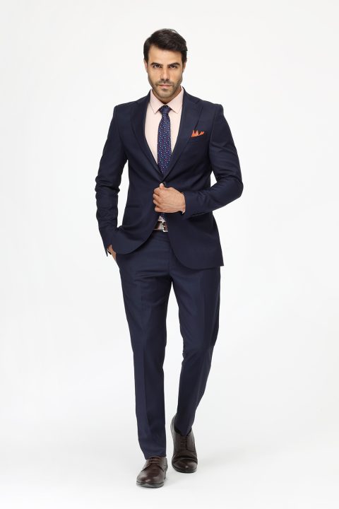 Slim Fit Suit Dark Blue