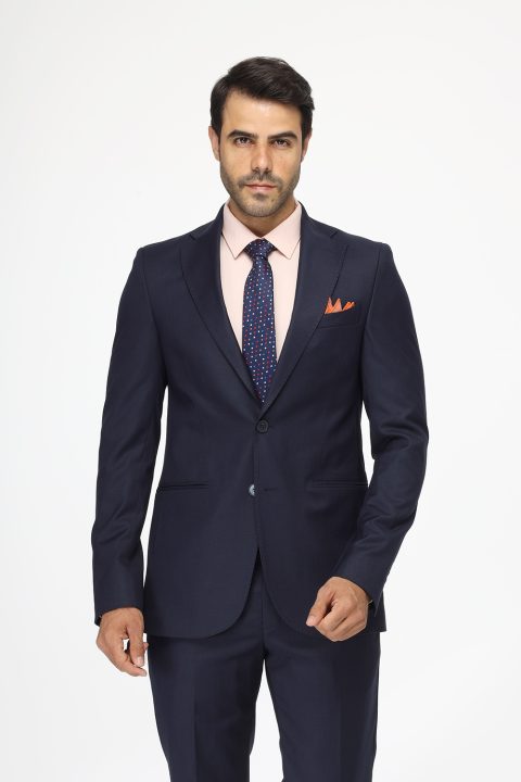 Slim Fit Suit Dark Blue - Image 3