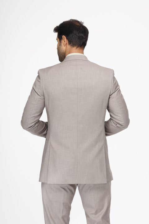 Slim Fit Suit Beige - Image 4